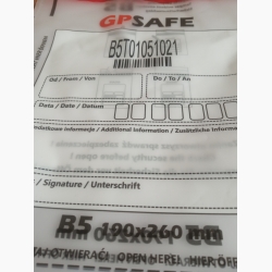 Koperty bezpieczne B5 GPSAFE Transparentne [500 szt.]